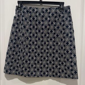 Tyler Boe Navy and White A-Line Skirt